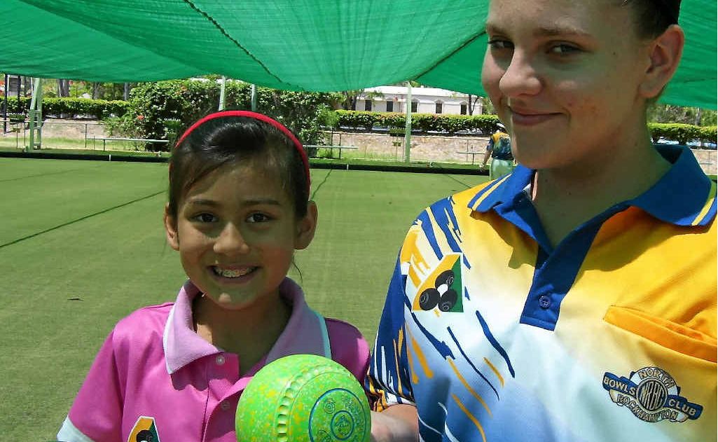 Young bowlers Sarah O’Leary and Isabelle Schafferius are part of the future for North Rockhampton Bowls Club. Young bowlers Sarah O’Leary and Isabelle Schafferius are part of the future for North Rockhampton Bowls Club.